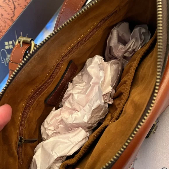 Patricia Nash brown leather Avellino crossbody bag/purse - Picture 4 of 13